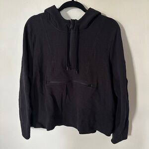 Lululemon textured half zip hoodie black 10